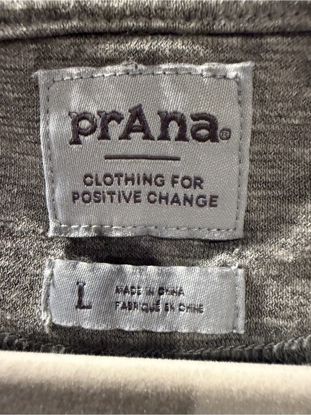 prAna Cuffed Sleeve Tee in Heather Grey, Women’s Large - Picture 3 of 3